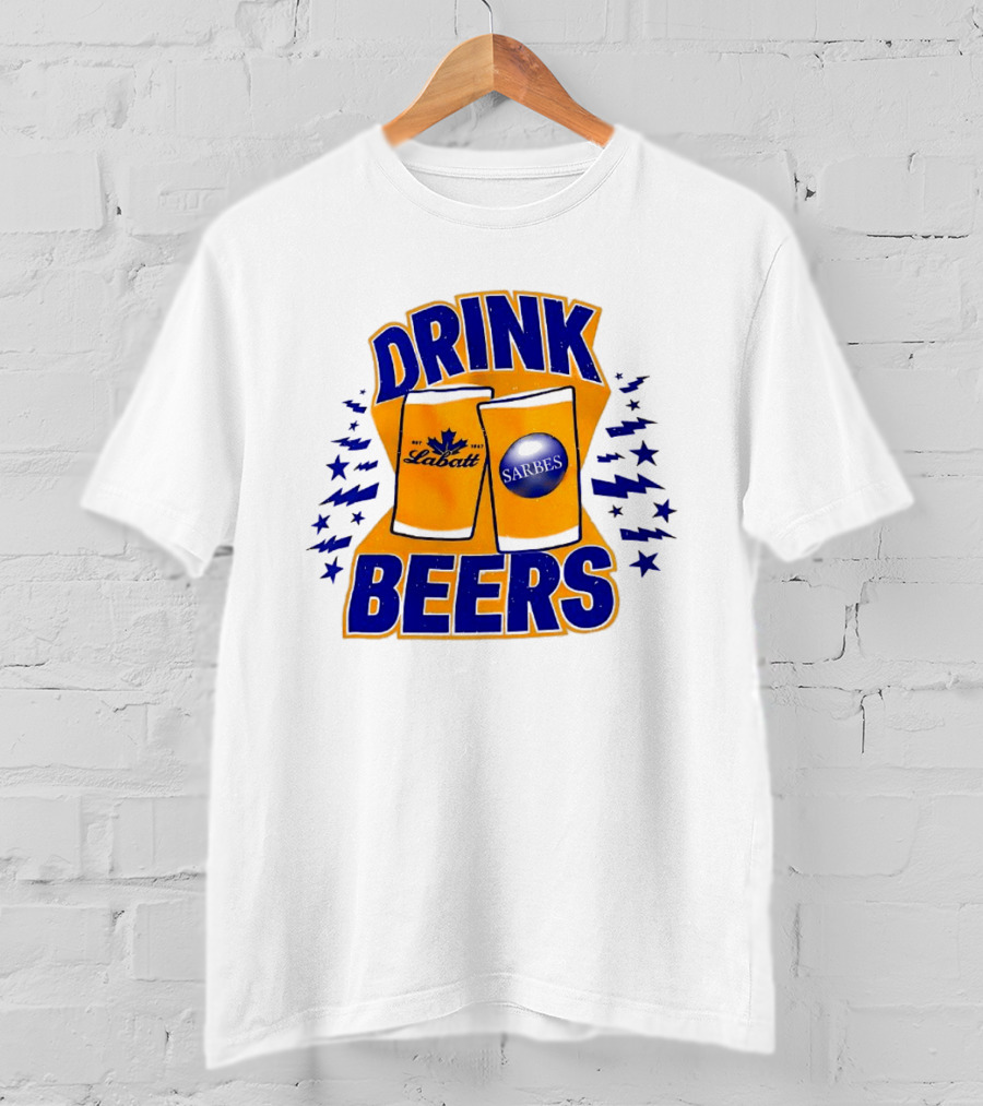 Buffalo Sabres Labatt Drink Beers Electric Stars T-Shirt