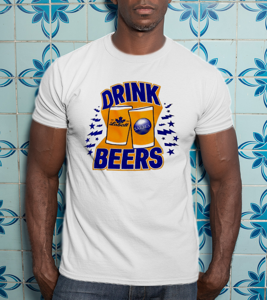 Buffalo Sabres Labatt Drink Beers Electric Stars T-Shirt