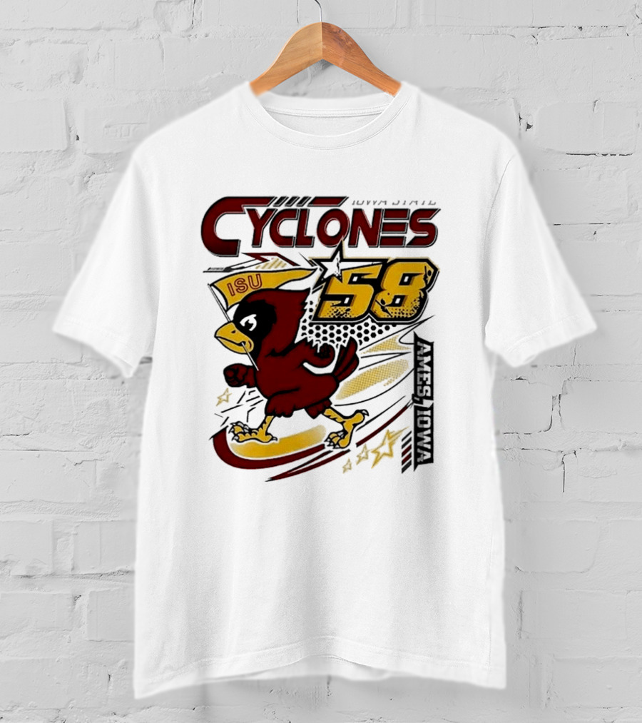 Cyclones ISU Racing Cy 58 Comfort Colors 90s T-Shirt