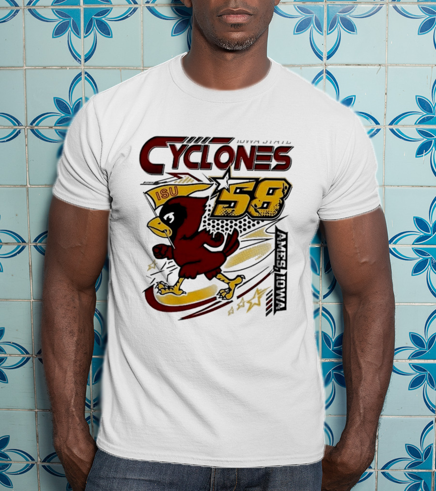 Cyclones ISU Racing Cy 58 Comfort Colors 90s T-Shirt