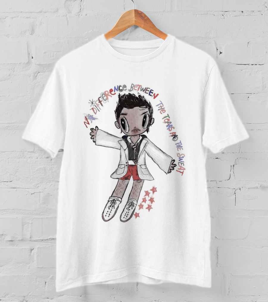 Harry Styles No Difference Between Tears And Sweat Cartoon T-Shirt