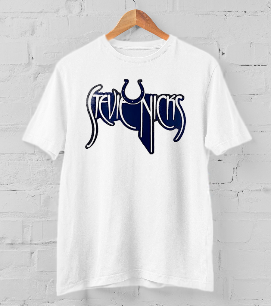 Indianapolis Colts Stevie Nicks Don't Be A Lady Colts Horseshoe T-Shirt