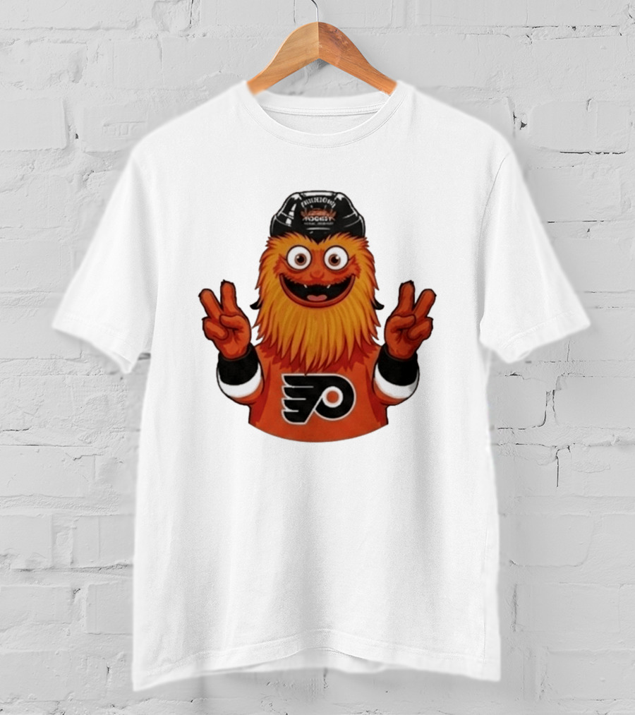 Philadelphia Flyers Gritty Peace Victory Hockey Fan Favorite T-Shirt