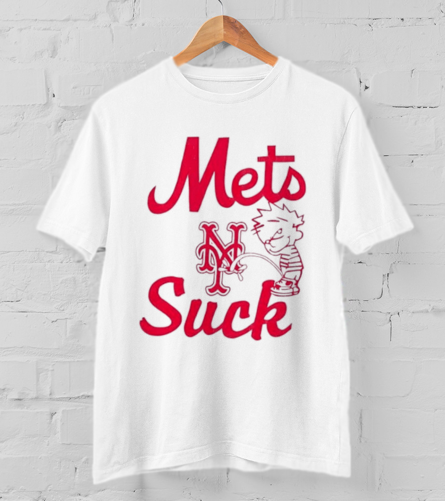 Mets Suck Peeing New York Baseball Fan Humor T-Shirt