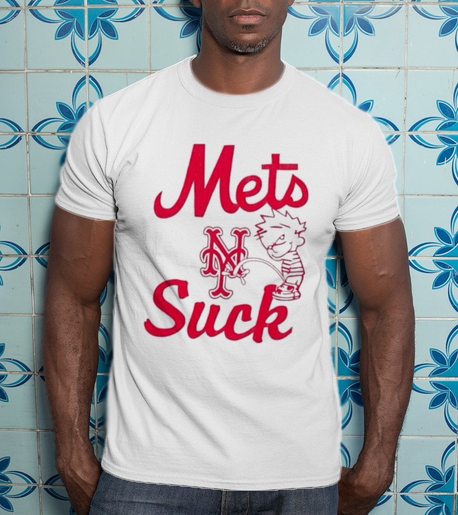 Mets Suck Peeing New York Baseball Fan Humor T-Shirt