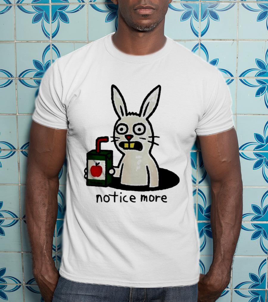 Notice Forbidden Apple Juice Box Bunny T-Shirt