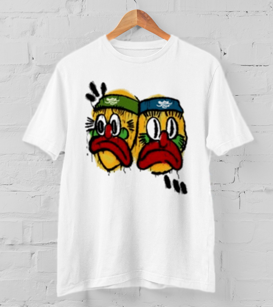 Rolling Loud RL X RL Slawn Jester Two Sad Faces Headbands T-Shirt