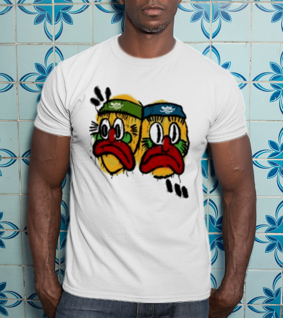 Rolling Loud RL X RL Slawn Jester Two Sad Faces Headbands T-Shirt
