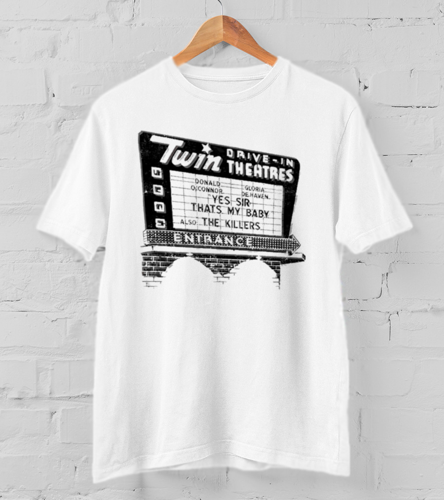 Twin Drive In Theatres Norwood Ohio Vintage Marquee Sign T-Shirt