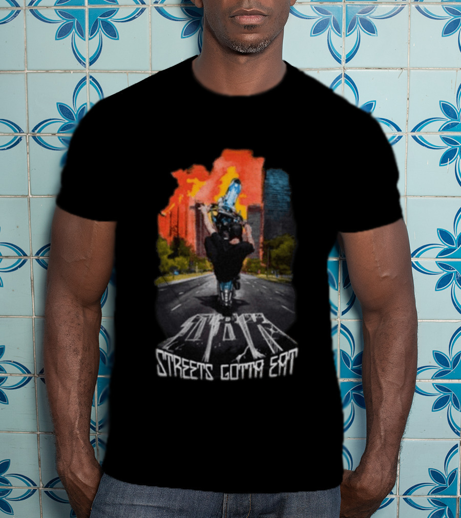 Dirt Bike Kidz Streets Gotta Eat Urban Rider Scene T-Shirt