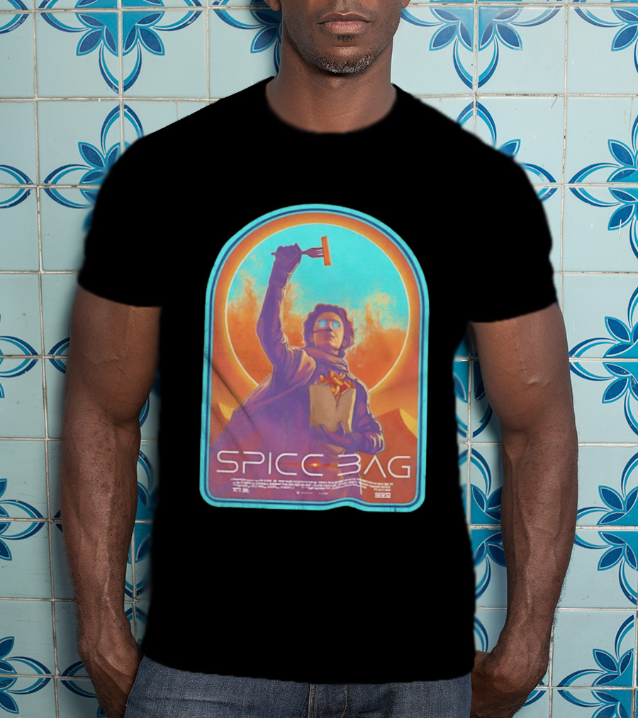 Dune Spice Bag Sci Fi Parody Pop Culture T-Shirt