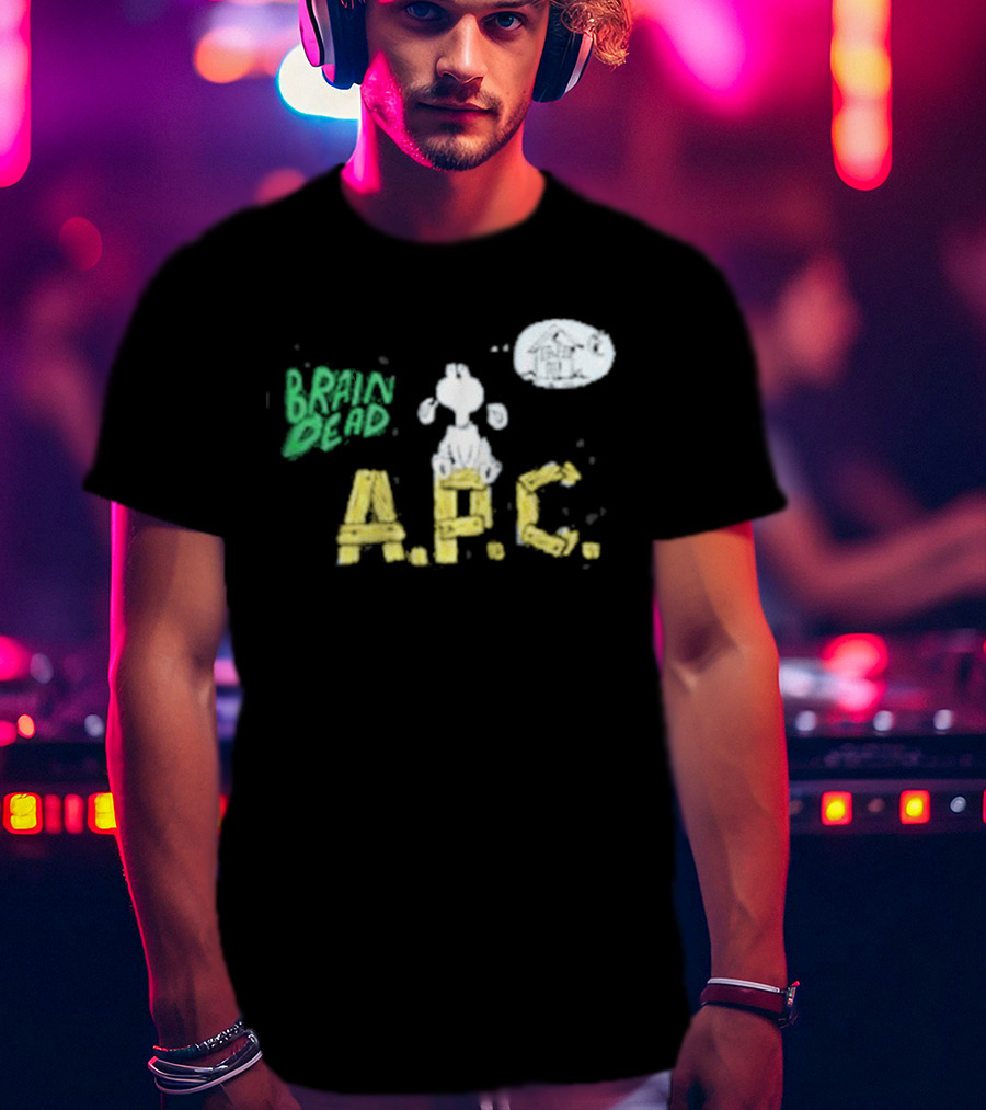 Brain Dead A.P.C. Homesick Dog With House In Thought Bubble T-Shirt