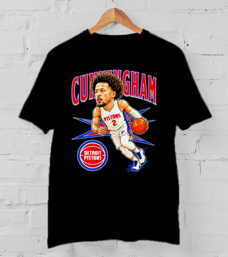 Cade Cunningham Detroit Pistons Basketball Star Number 2 T-Shirt