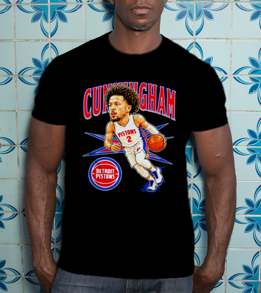 Cade Cunningham Detroit Pistons Basketball Star Number 2 T-Shirt