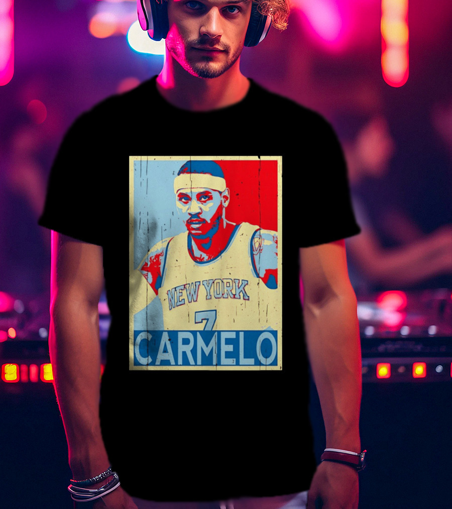 New York Knicks Carmelo Anthony 7 NBA T-Shirt