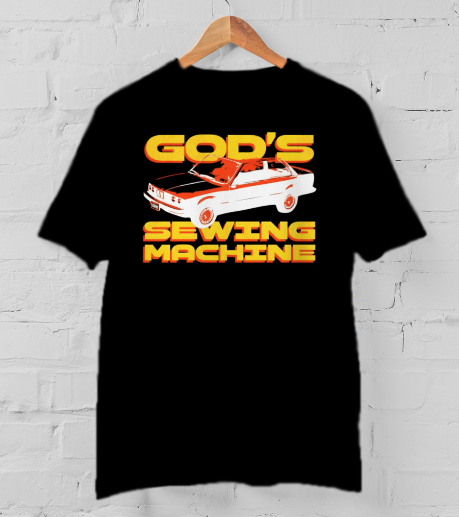 God's Sewing Machine BMW E3 Iconic Car T-Shirt