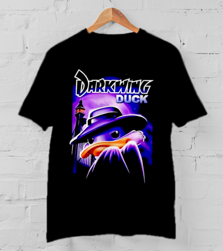 Darkwing Duck Funko Figure Iconic Character With Hat And Cityscape T-Shirt