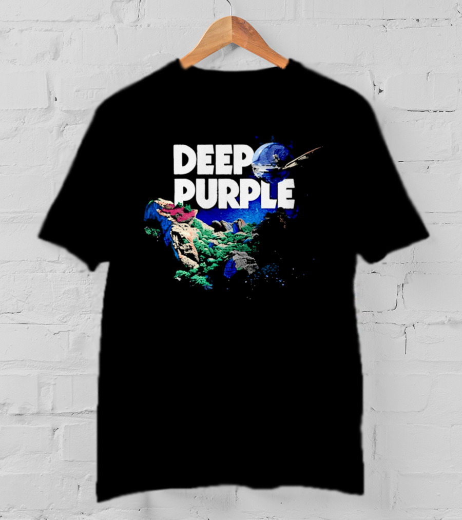 Deep Purple Colorful Splatters And Paint Brush Strokes T-Shirt