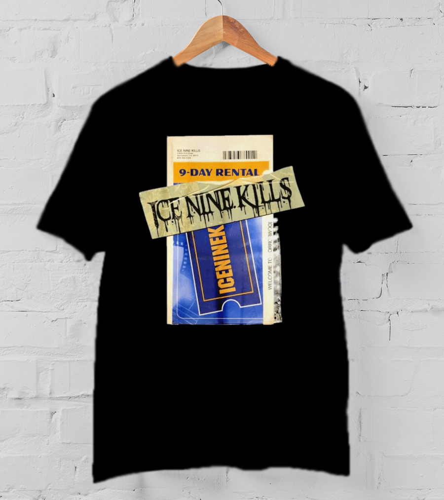 ICE NINE KILLS 9 Day Rental Iceninek Welcome To Horrorwood T-Shirt