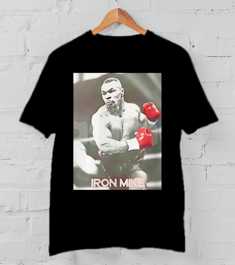 Boxing Legend Iron Mike Tyson Vintage Style Red Gloves T-Shirt