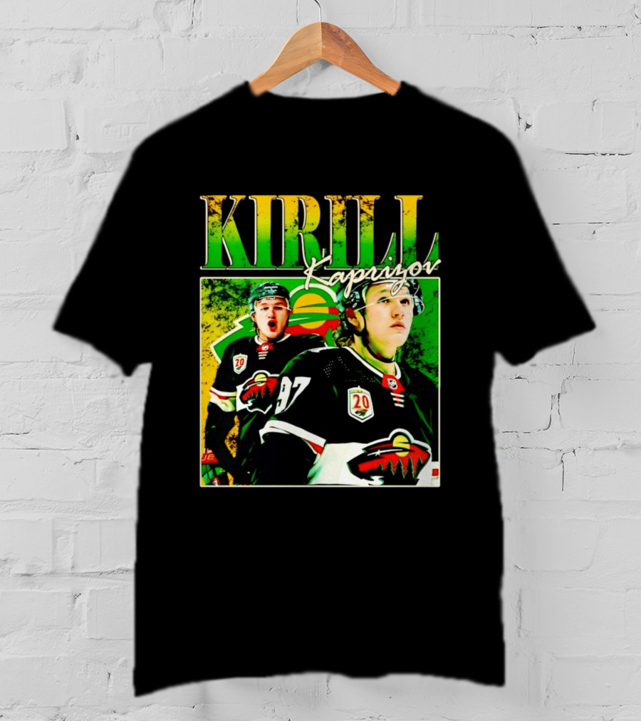 Kirill Kaprizov Minnesota Wild NHL Hockey Player With 20th Anniversary T-Shirt