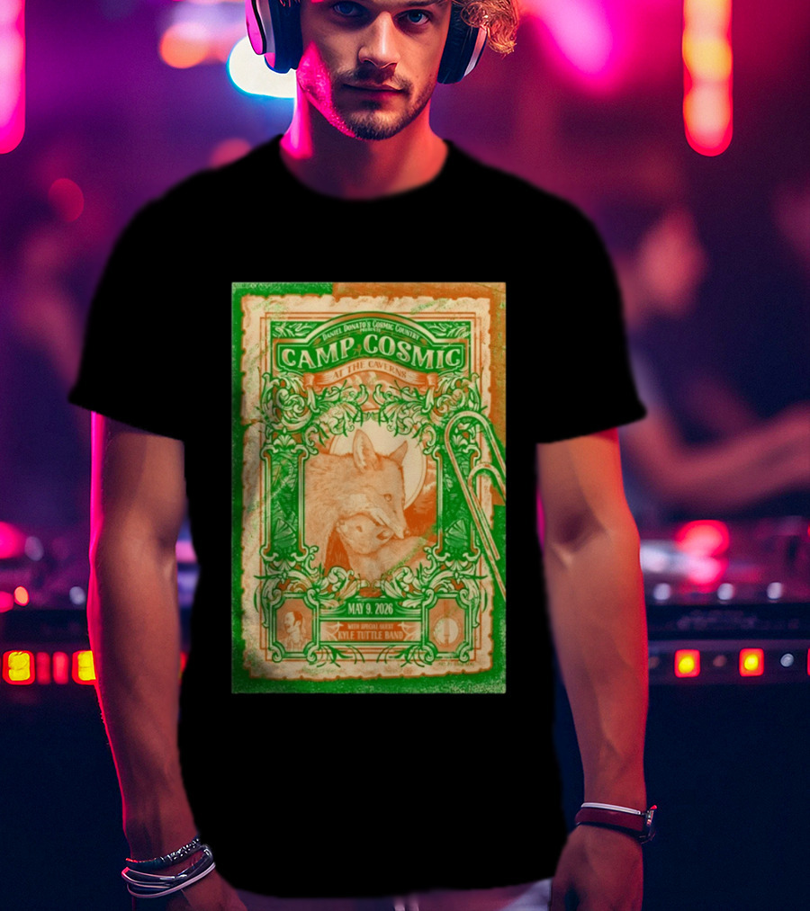 May 9 2026 Daniel Donato's Cosmic Country Camp Cosmic At The Caverns Kyle Tuttle Band Pelham TN Tour T-Shirt