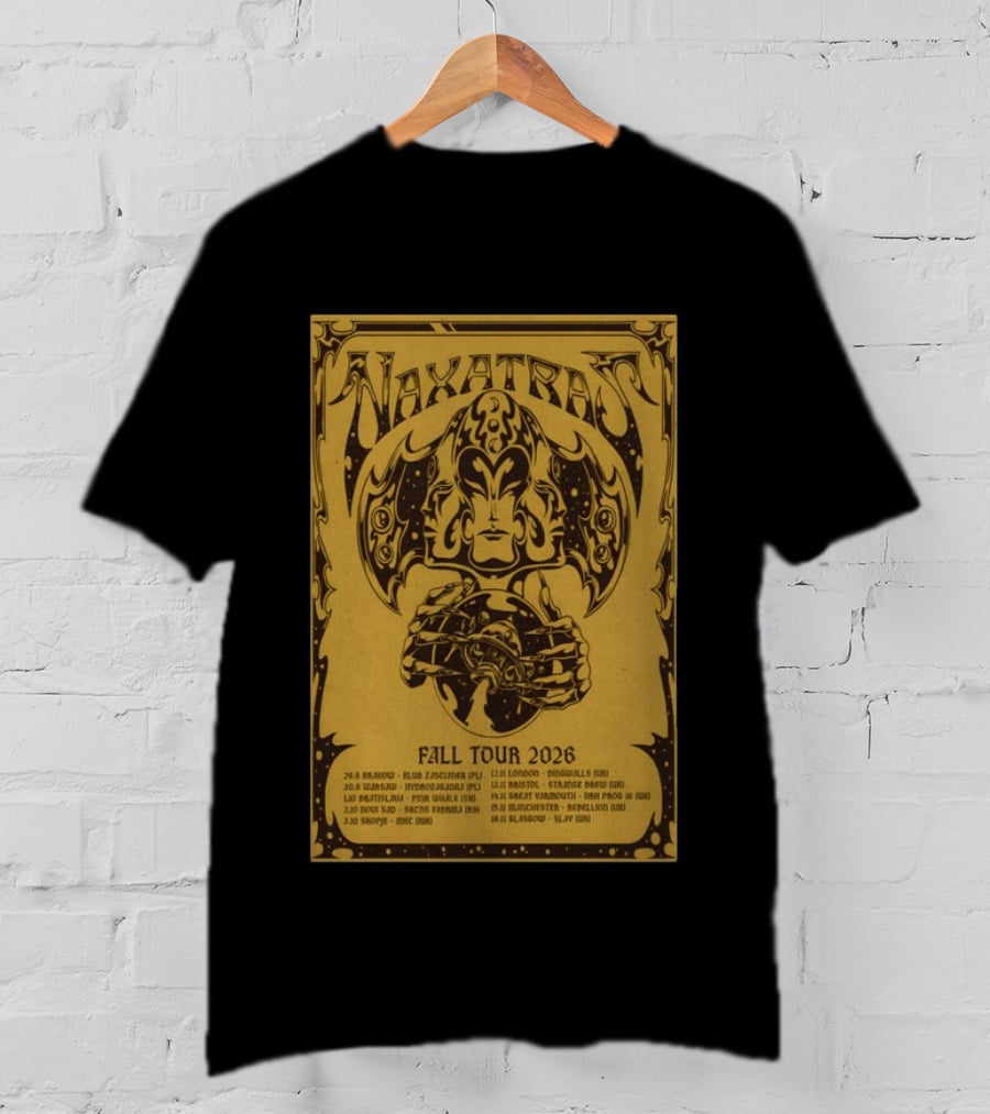 Naxatras Fall Tour 2026 European Concert Dates And Locations T-Shirt