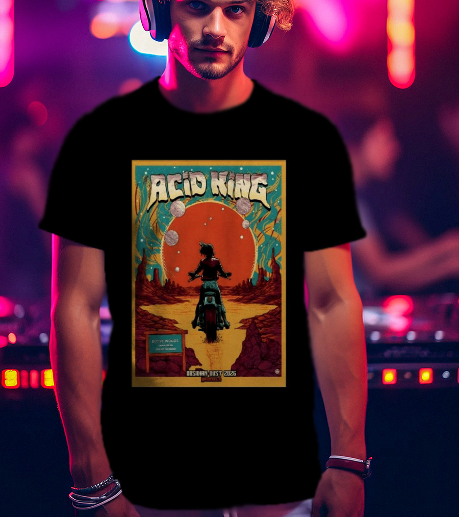 Acid King Obsidian Dust 2026 Brussels Busse Woods T-Shirt