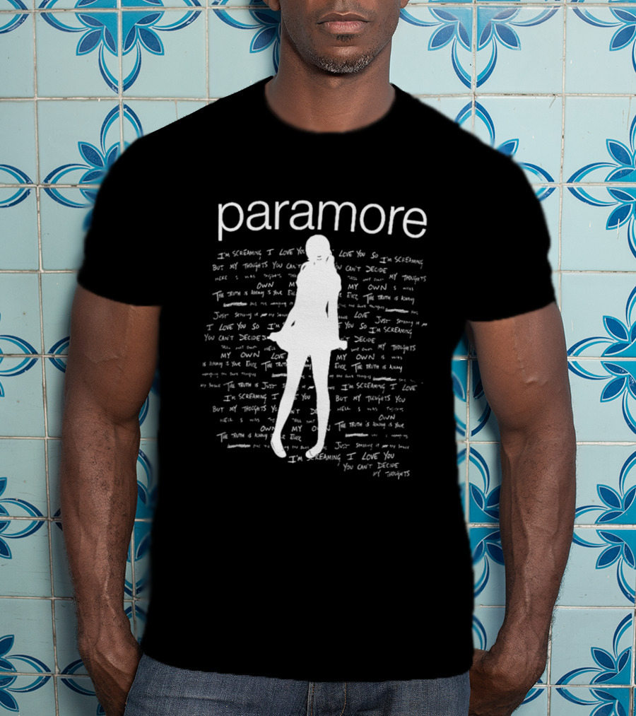 Paramore Lyrics Silhouette Art Brand New Eyes T-Shirt