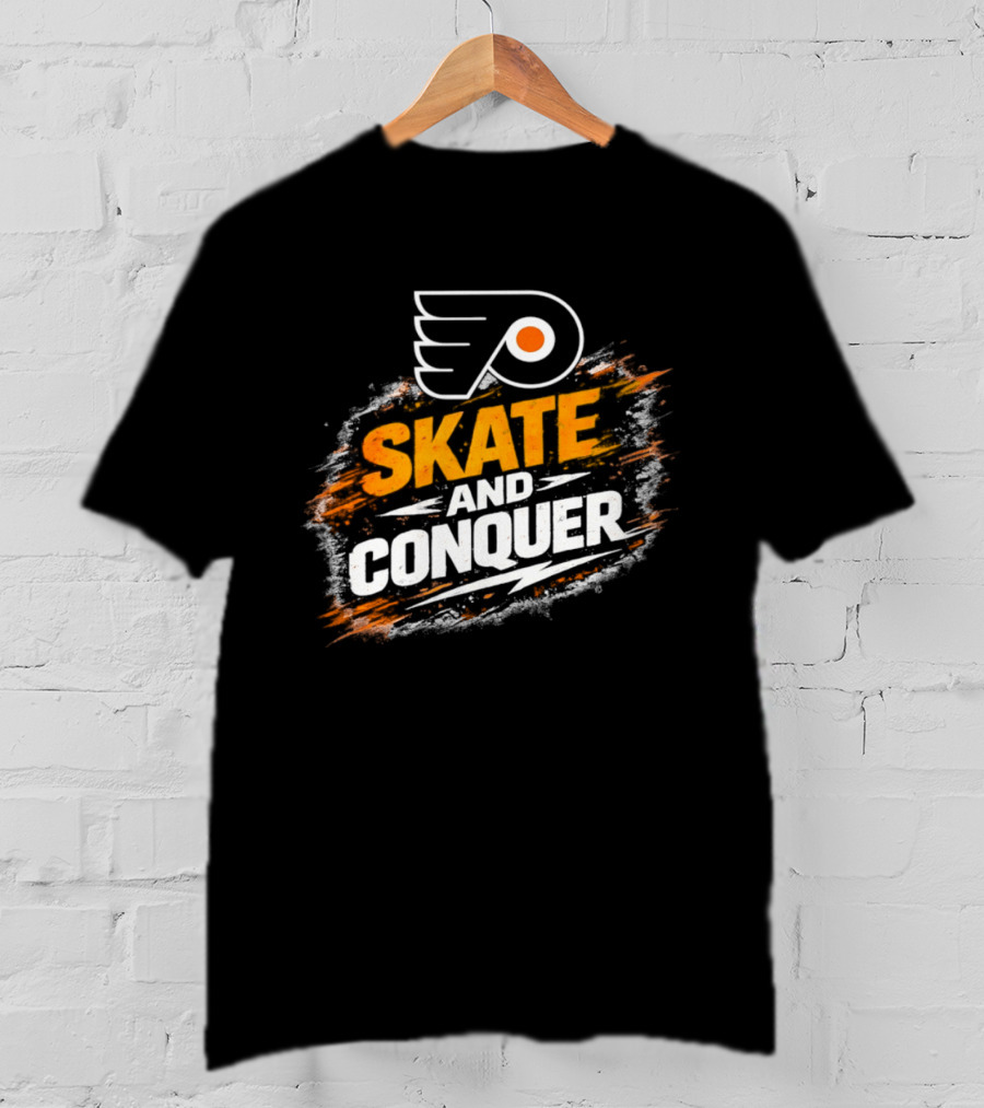 Philadelphia Flyers Skate And Conquer NHL T-Shirt