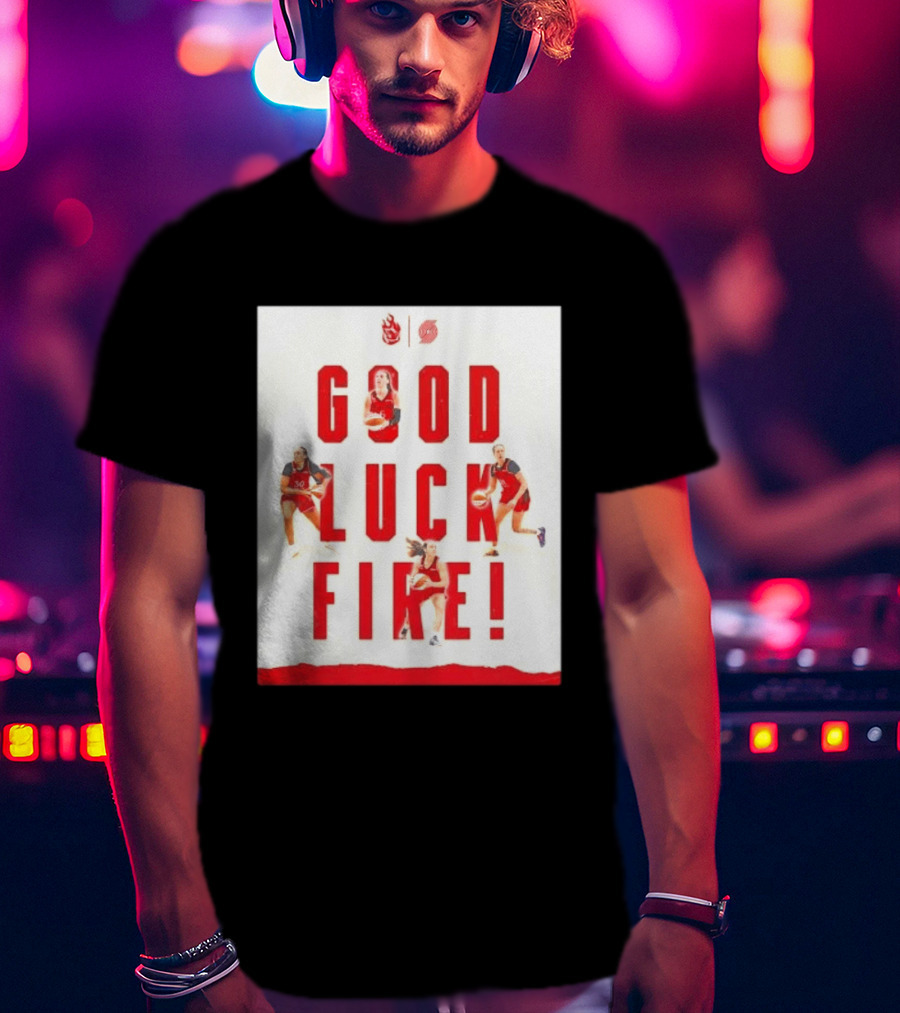 Portland Trail Blazers Good Luck Fire Basketball T-Shirt