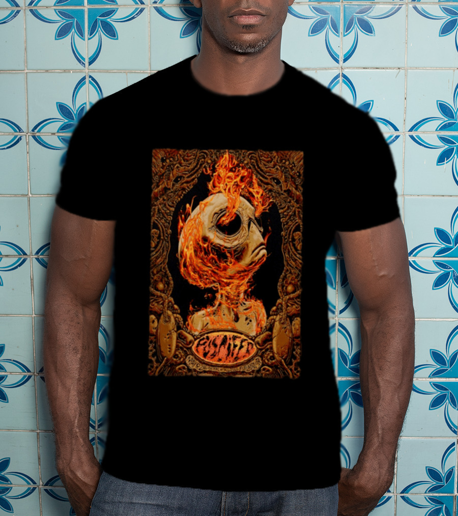 Puscifer Theater Of The Clouds Portland OR Event May 8 2026 Alien Skull In Flames T-Shirt