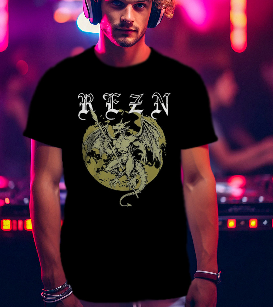 Rezn Yellow Dragon Circle T-Shirt
