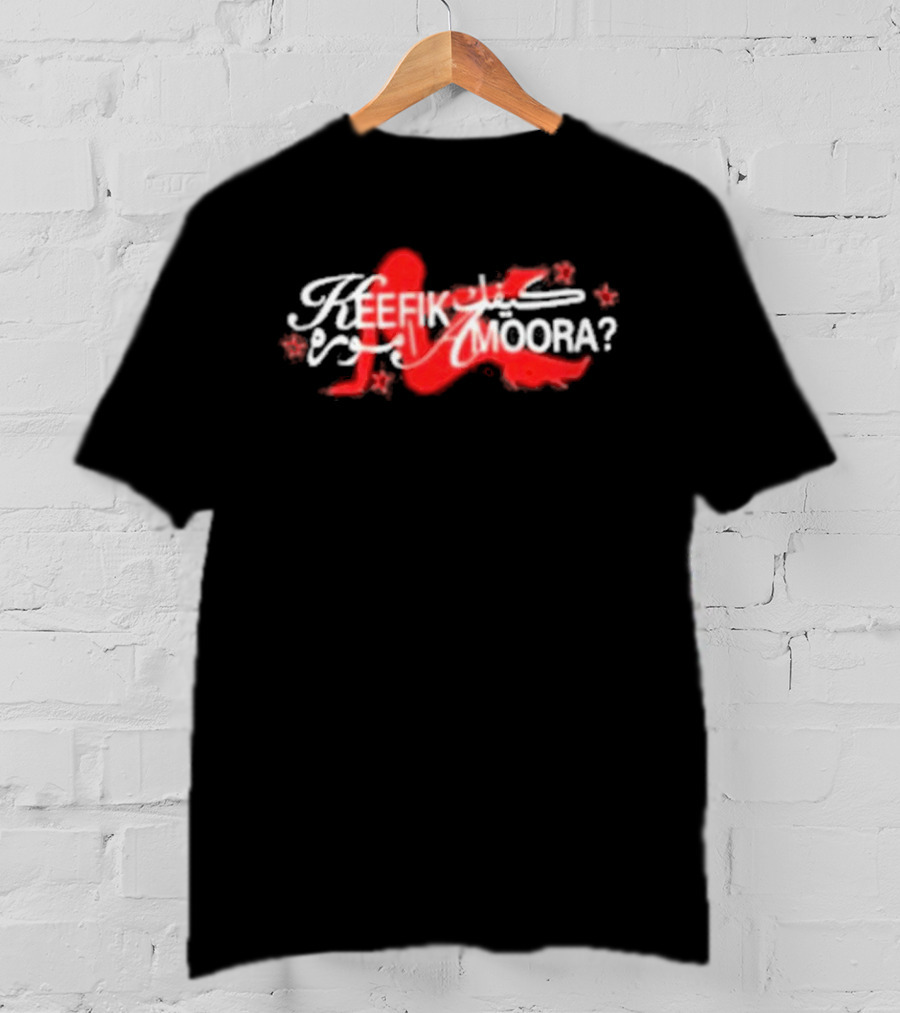 Saint Levant Keefik Amoora Red Silhouette Script T-Shirt