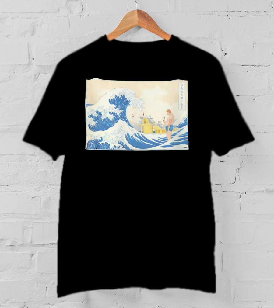 The Great Wave Salthill Swimmer And Diving Board Scene T-Shirt