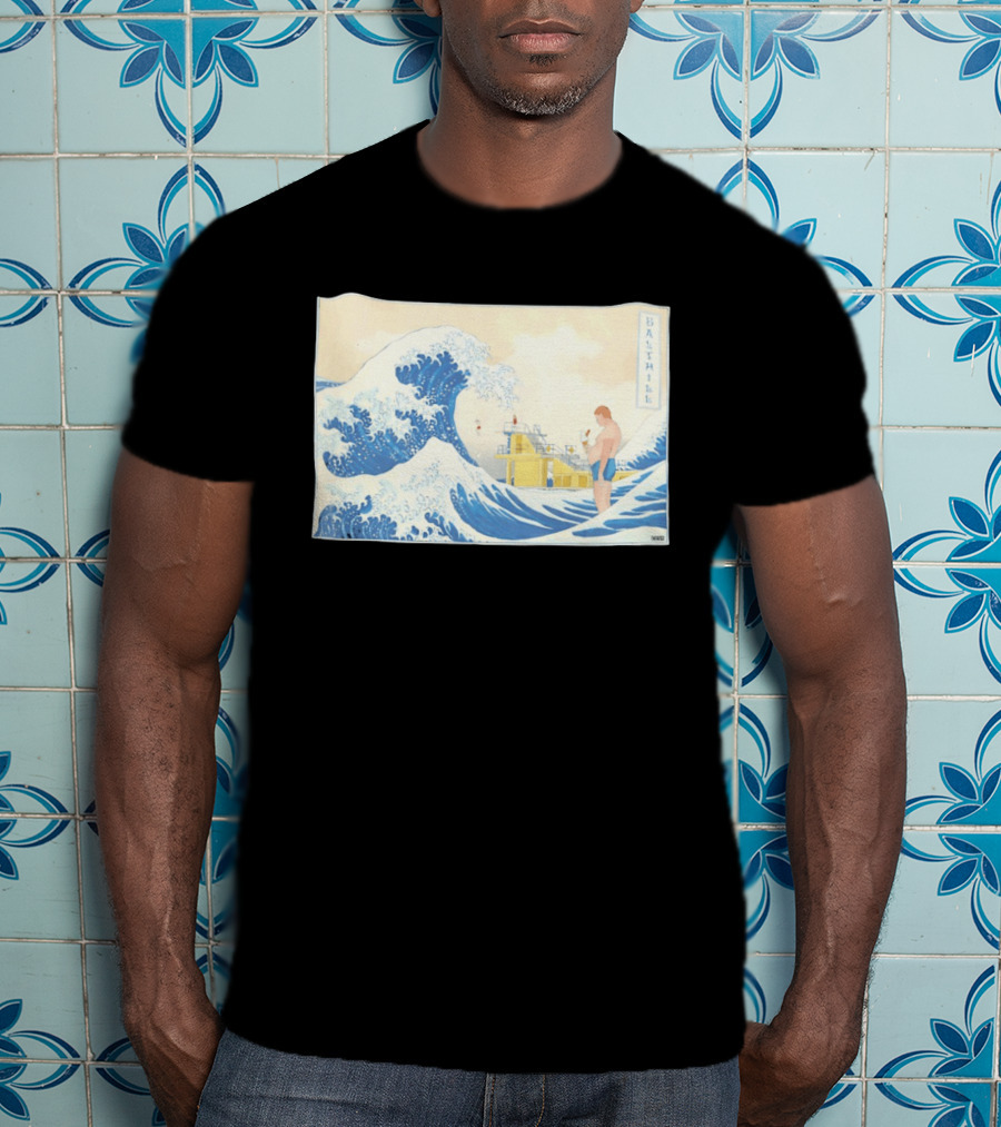 The Great Wave Salthill Swimmer And Diving Board Scene T-Shirt