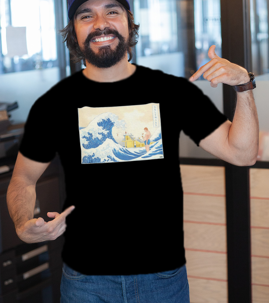 The Great Wave Salthill Swimmer And Diving Board Scene T-Shirt