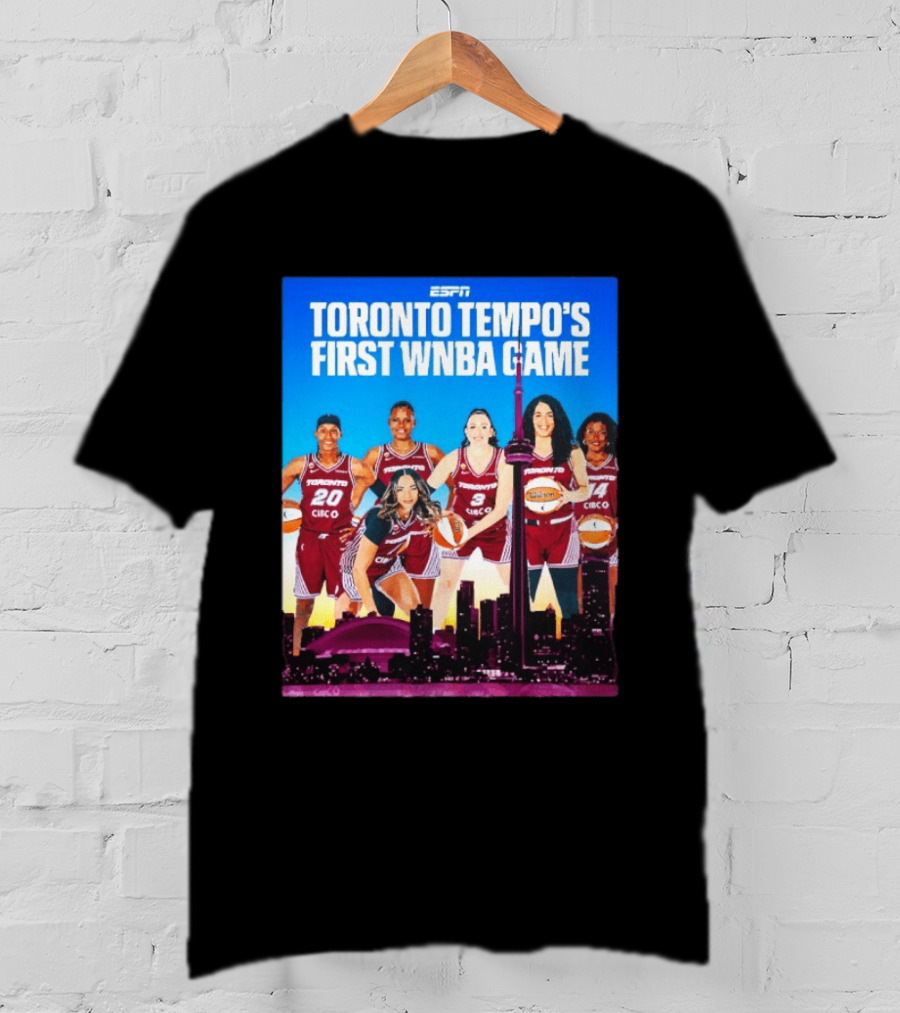 Toronto Tempos First WNBA Game ESPN Basketball Team Event T-Shirt
