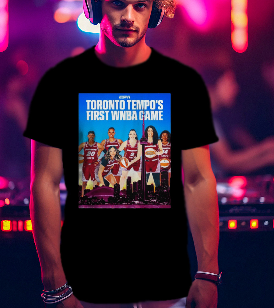 Toronto Tempos First WNBA Game ESPN Basketball Team Event T-Shirt