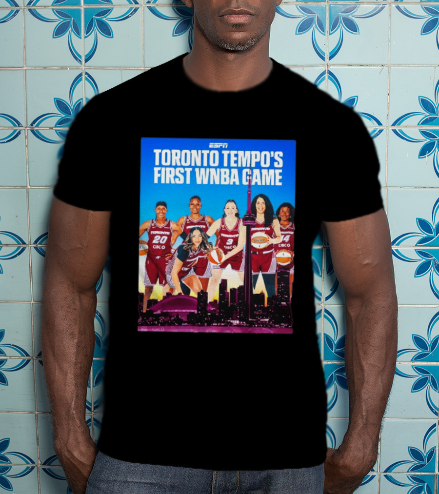 Toronto Tempos First WNBA Game ESPN Basketball Team Event T-Shirt