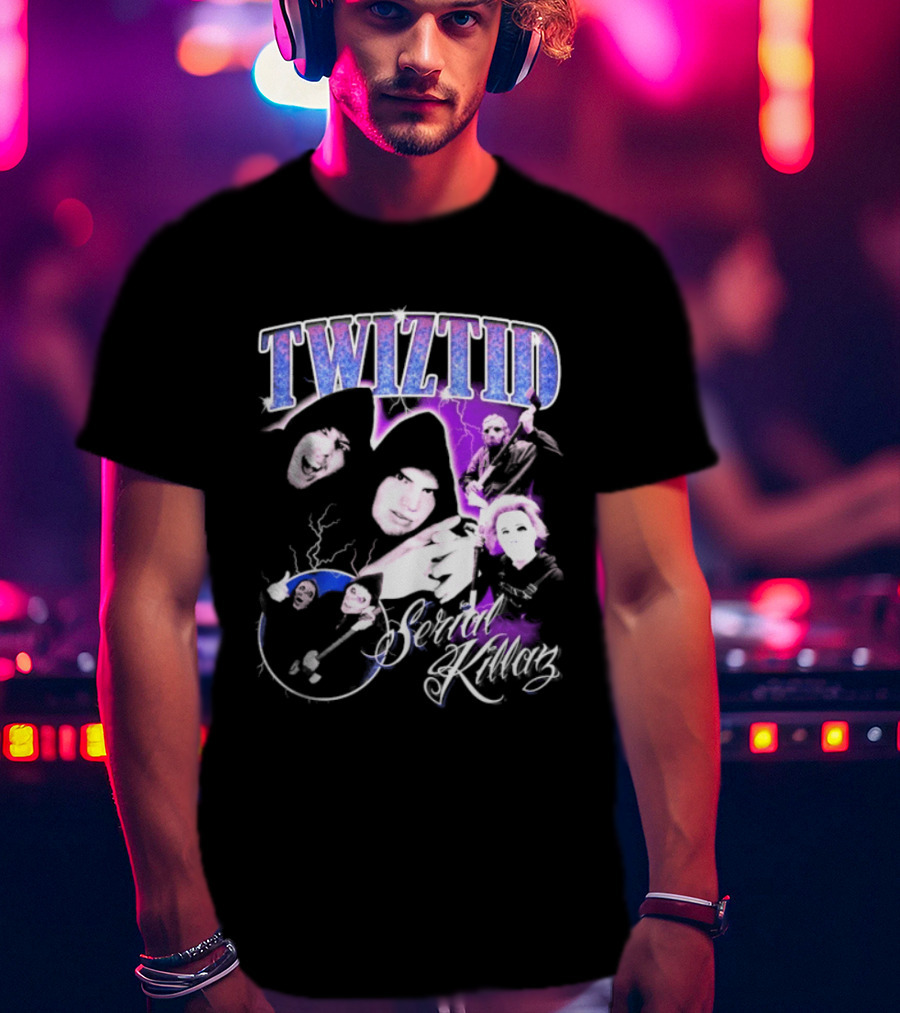 Twiztid Serial Killas 90s Rap Psychedelic Horror T-Shirt
