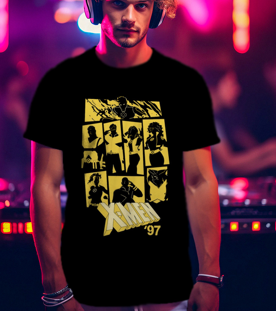 X Men '97 Classic Characters Collage T-Shirt