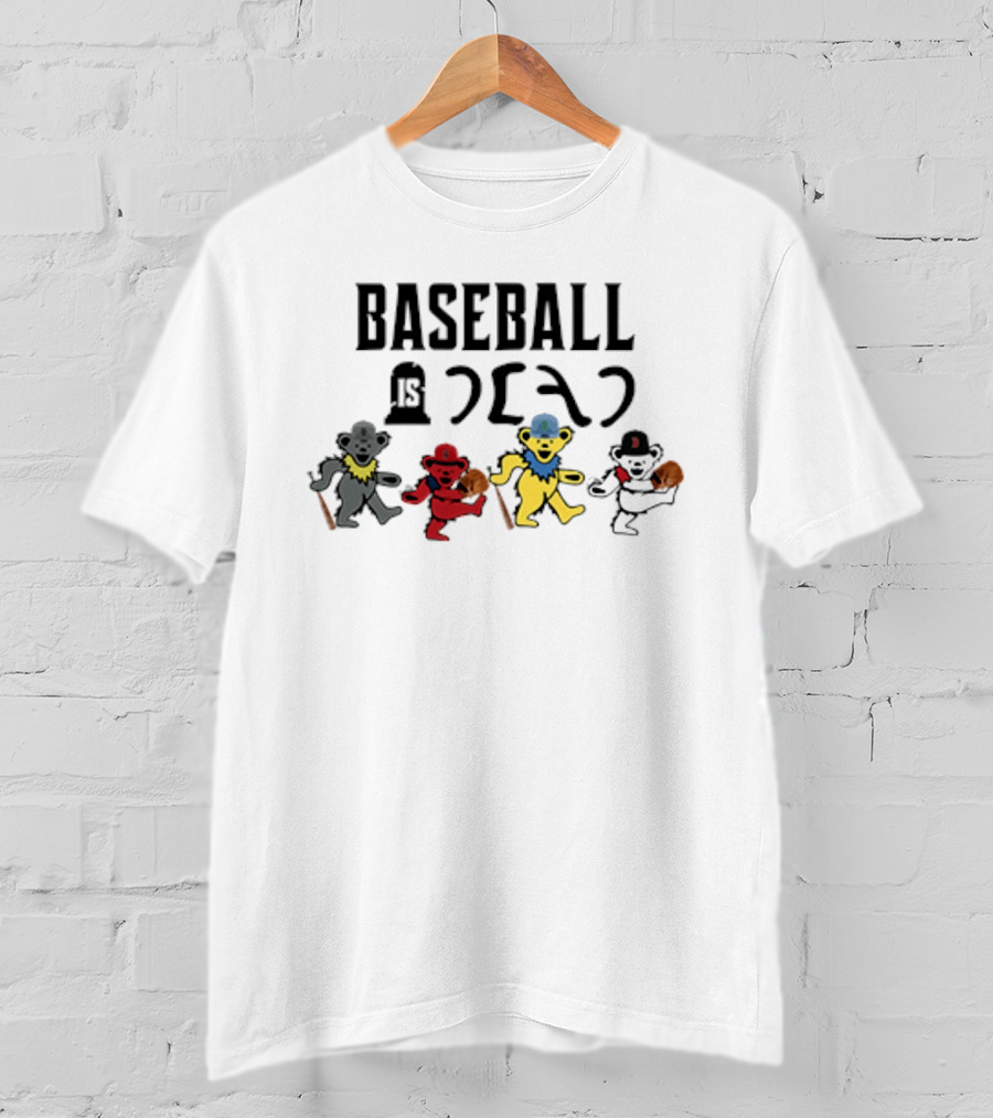 Baseball Is Dead Bear Grateful Dead T-Shirt