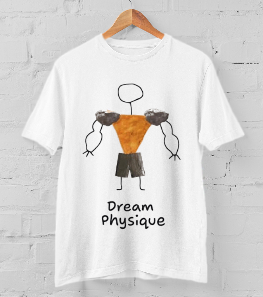 Boulder Shoulders Nacho Back Dream Physique Stick Figure Drawing T-Shirt