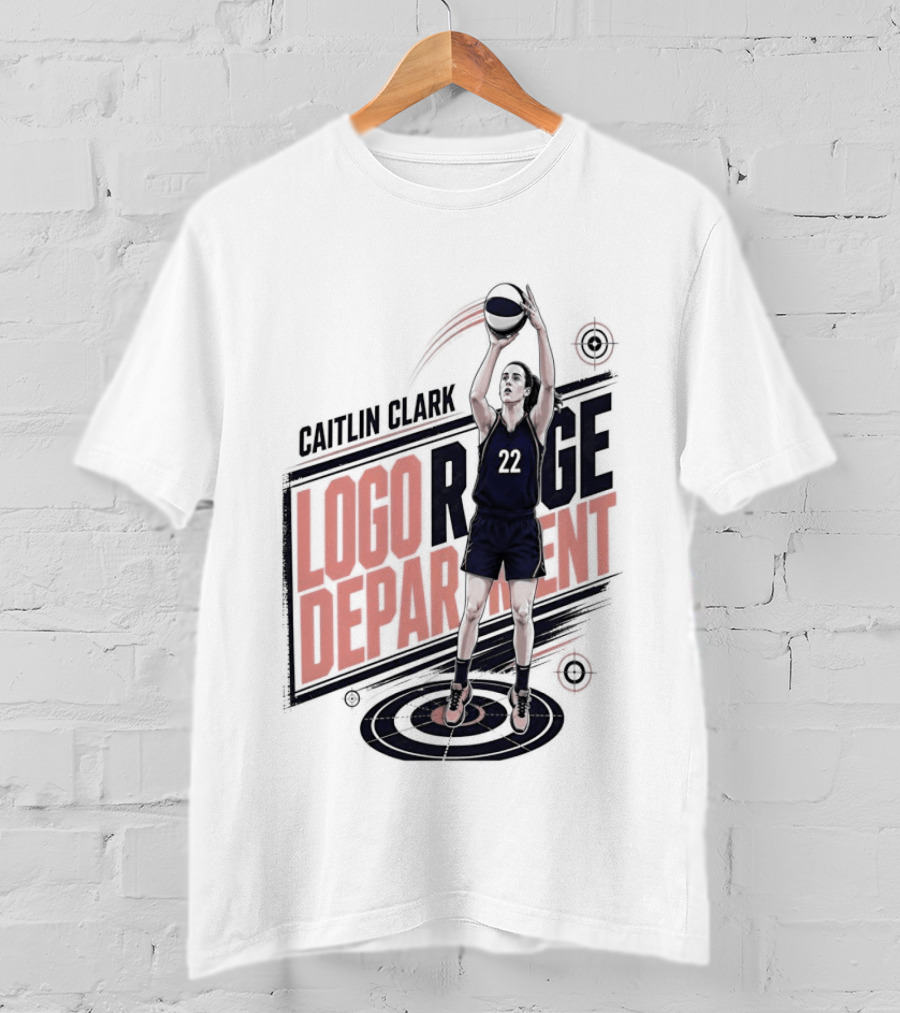 Caitlin Clark 22 Indiana Fever WNBA Logo Range Department T-Shirt