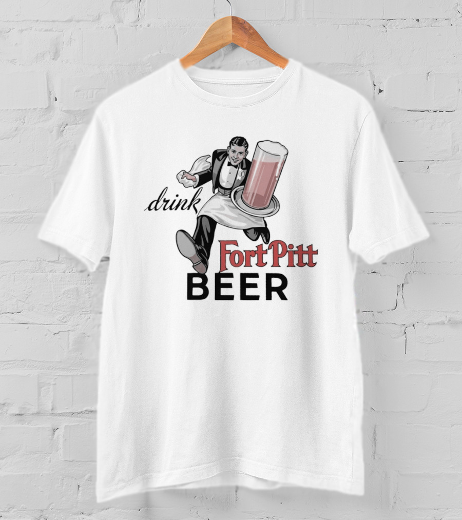 Drink Fort Pitt Beer Man Carrying Full T-Shirt