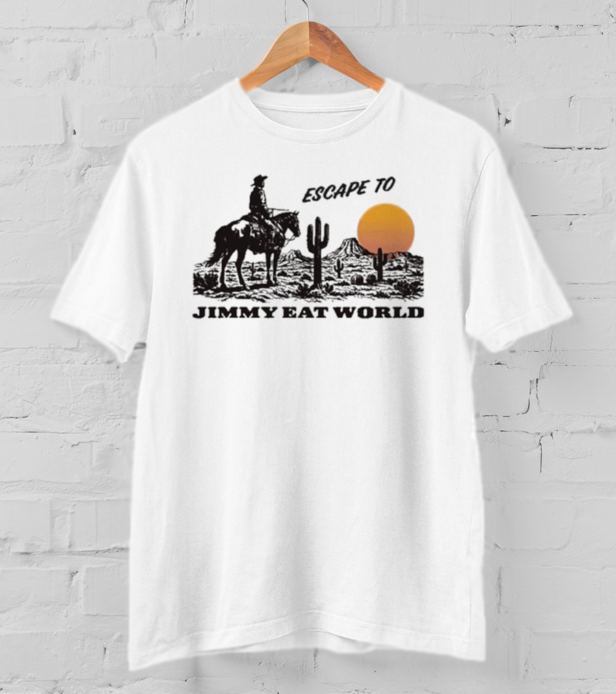 Escape To Jimmy Eat World Cowboy Sunset Cactus T-Shirt