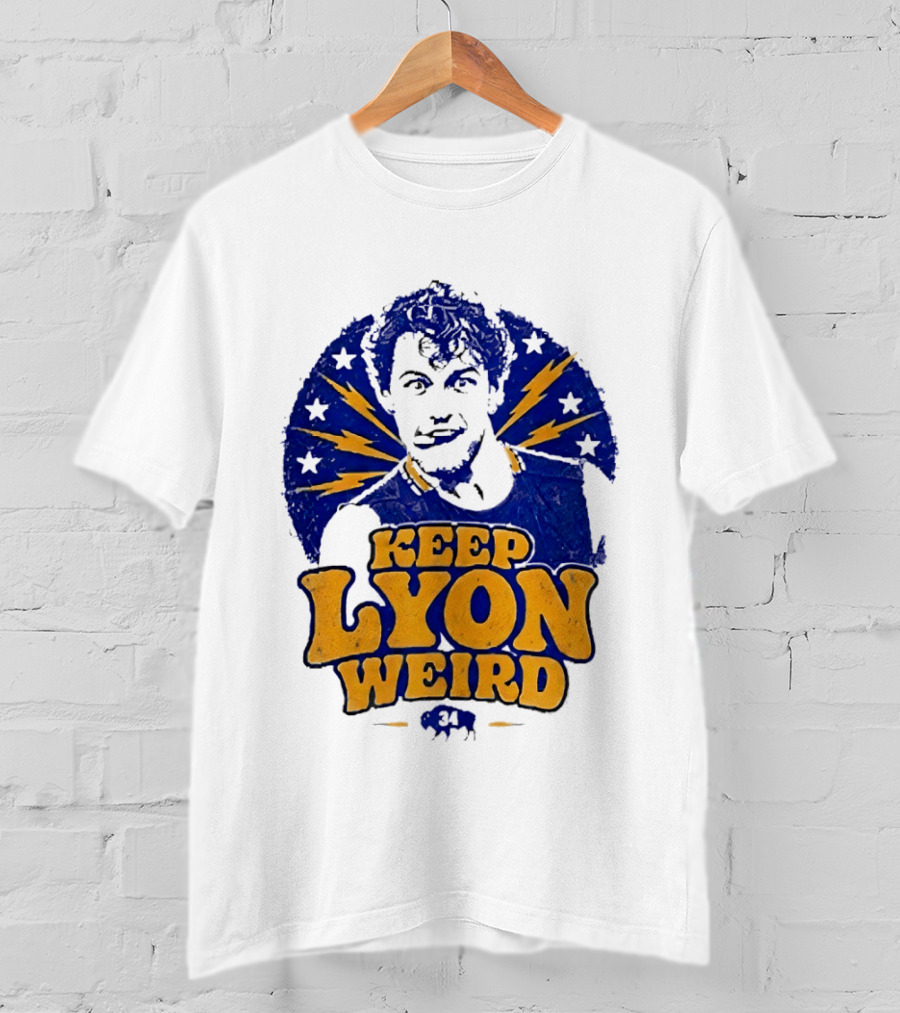 Keep Lyon Weird Hockey Player 34 Buffalo Sabres Lightning Stars T-Shirt