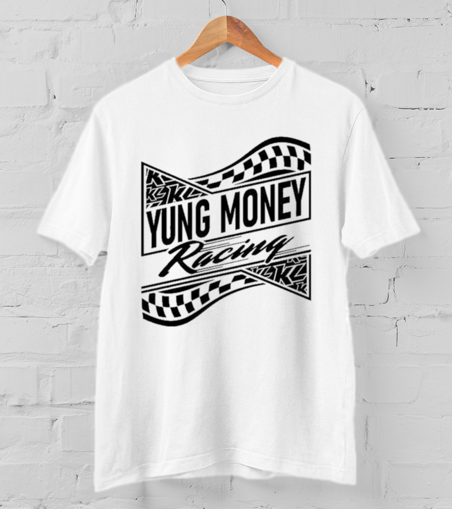 Yung Money Racing Checkered Flag Kyle Larson T-Shirt