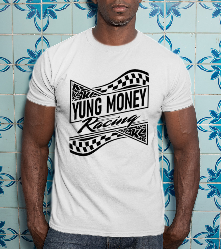 Yung Money Racing Checkered Flag Kyle Larson T-Shirt